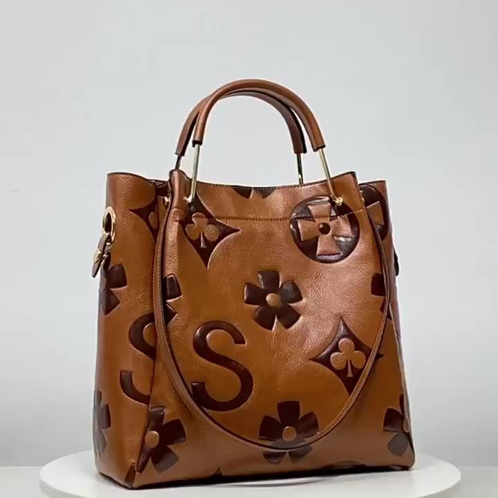 Stylish Embossed Tote Bags with a High-End Feel, Large Capacity Mother And Shoulder Bags