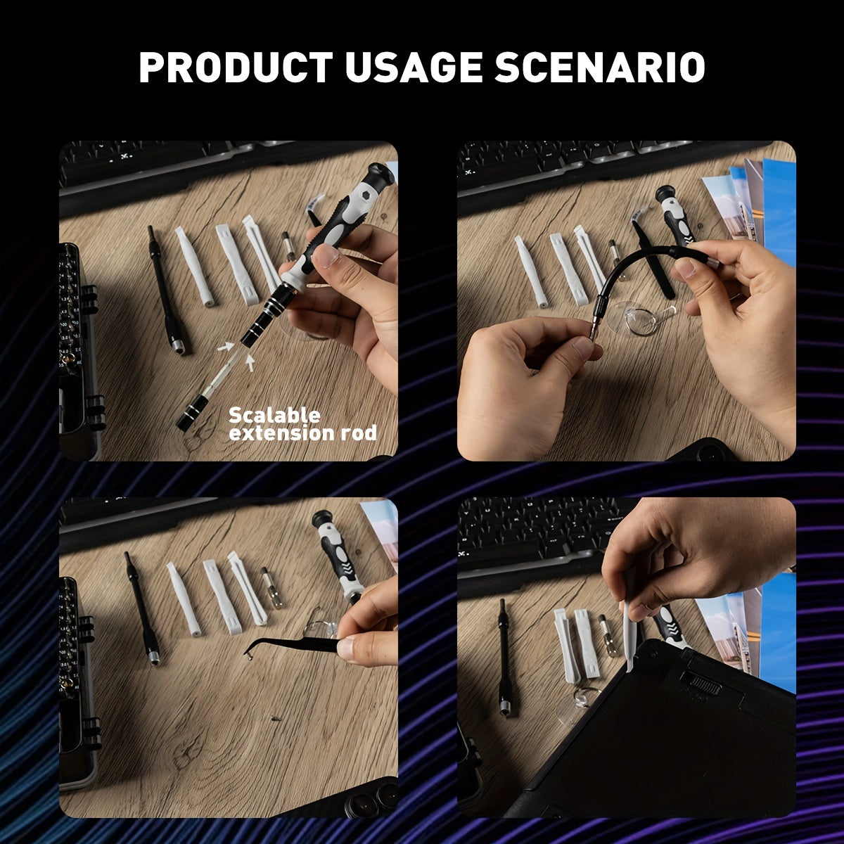 117in 1 Precision Screwdriver Set, Electronics Magnetic Repair Tool Kit with Case for Repair Computer, for iPhone, PC, Cellphone, Laptop, for Switch, PS4, Game Console, Watch, Glasses Etc