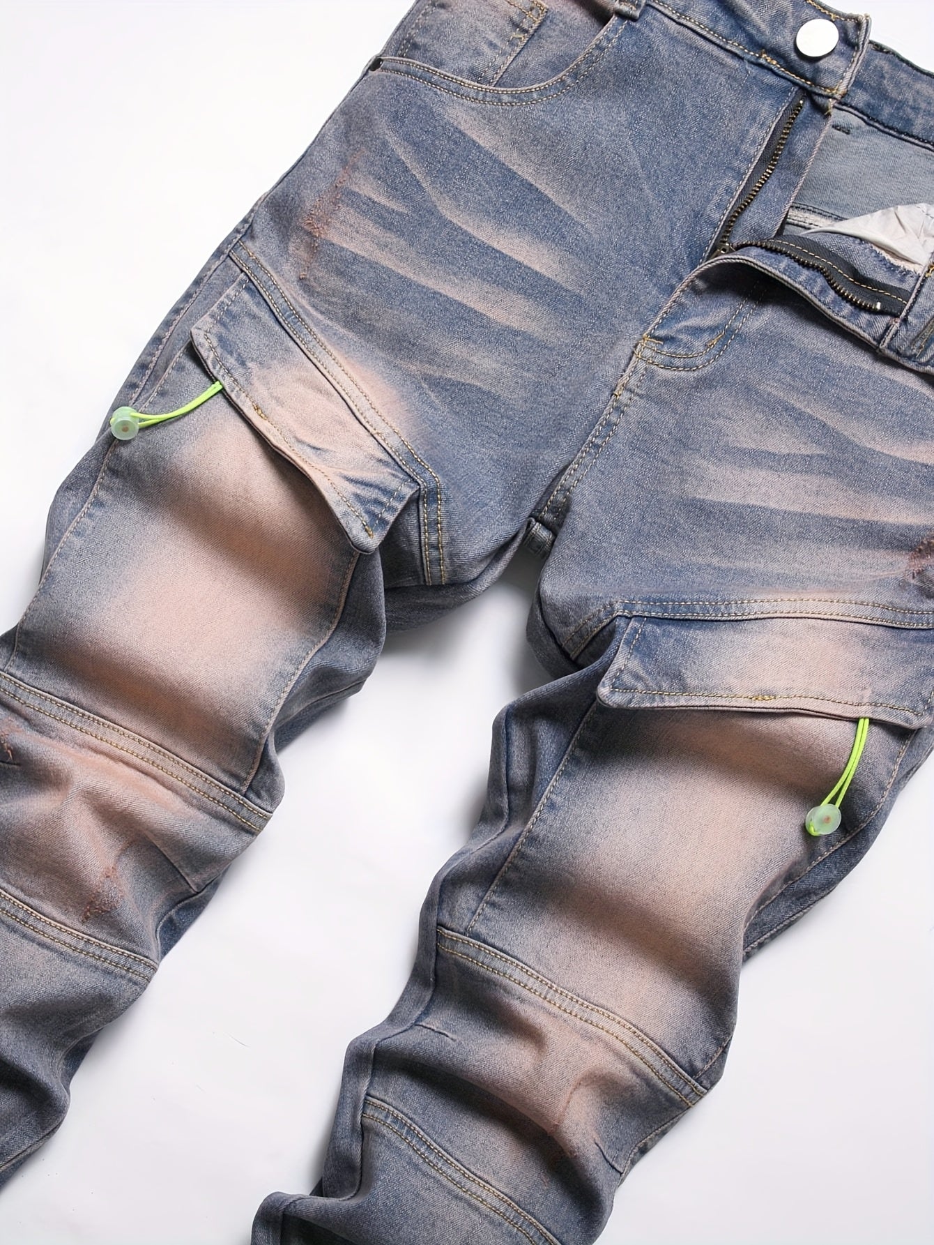Light Blue Slim Fit High-end Versatile Jeans Suitable For Outdoor Home Essentials. The Size Runs Small, So We Recommend Ordering One Size Up.