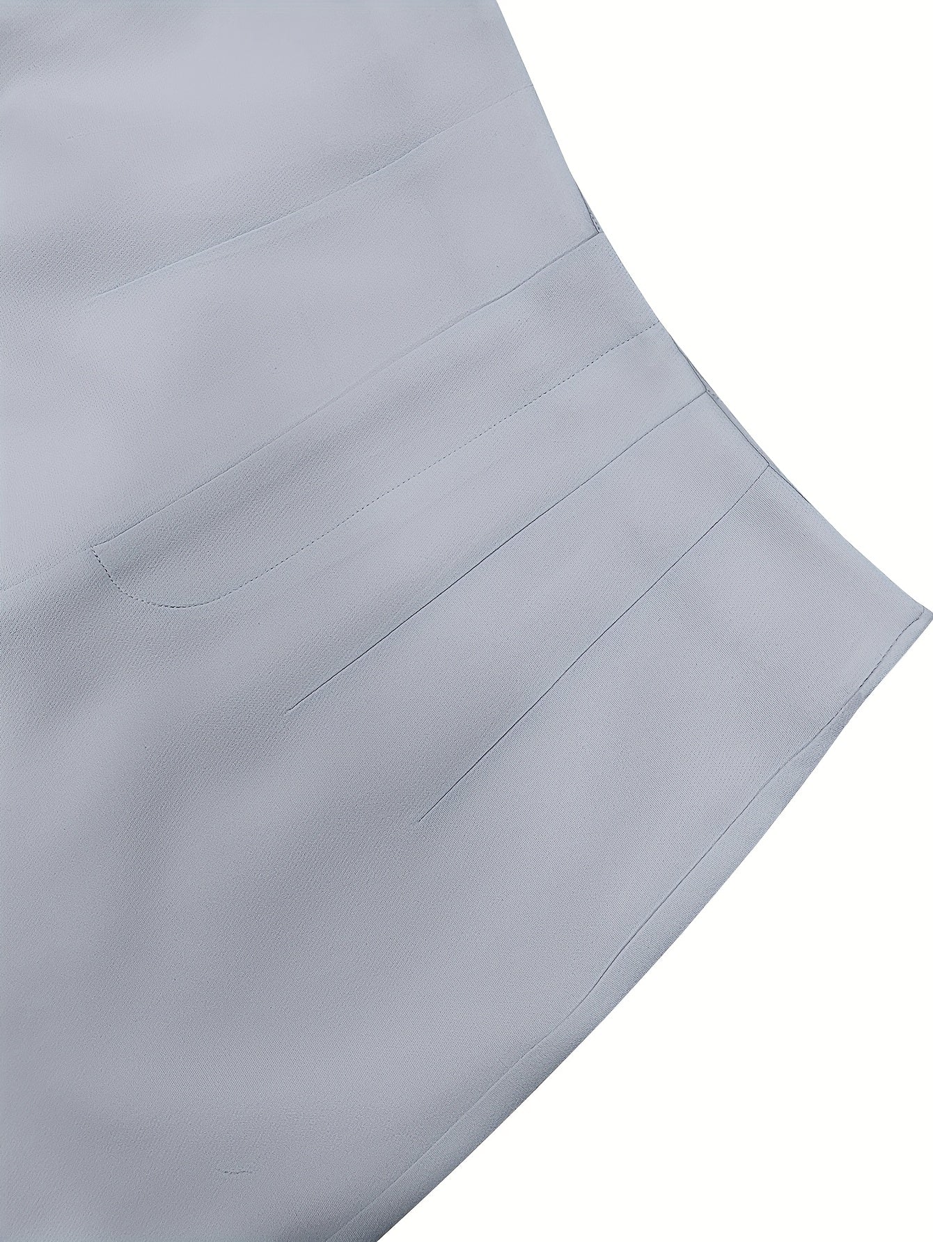 Women's Elegant Solid Black Trousers with Hidden Zipper Closure - Structured Non-Stretch All-Season Work Pants for Commuting, Travel & Professional Attire, Machine Washable Tailored Fit, High Waist Trouser Pants for Women, Pa