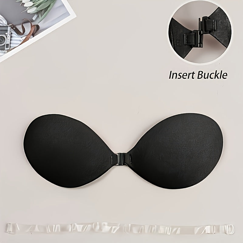 Women'S Sexy Non-Slip Invisible Bra - Wire-Free Seamless Undergarment with Removable Strap, Lightweight Everyday & Special Occasion Bra for Wedding, Swimsuit, Backless Dresses - Discreet Under Clothing - Perfect Gift for Her,