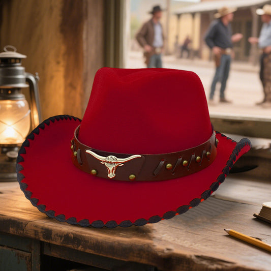 Fashion Cowboy Hat for Music Festival Adult Unisex Party Cowgirl Hat Large Travel Caps Halloween Costume Headwear