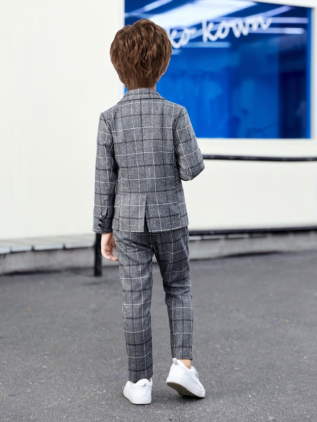 [Cool Boy Two-Piece Suit] New Style Cool Boy Two-Piece Suit Set | Children's Wedding Performance Outfit for Spring and Autumn Season