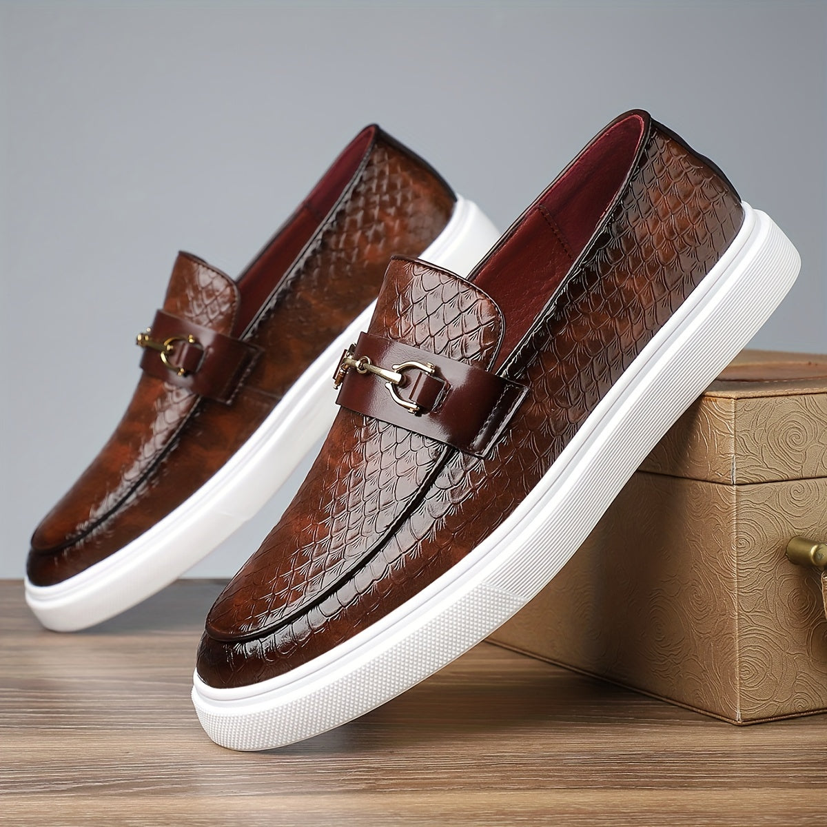 26053 Men's Business Casual Slip-On Shoes with Smooth Finish, Soft Insole, Perfect as a Gift