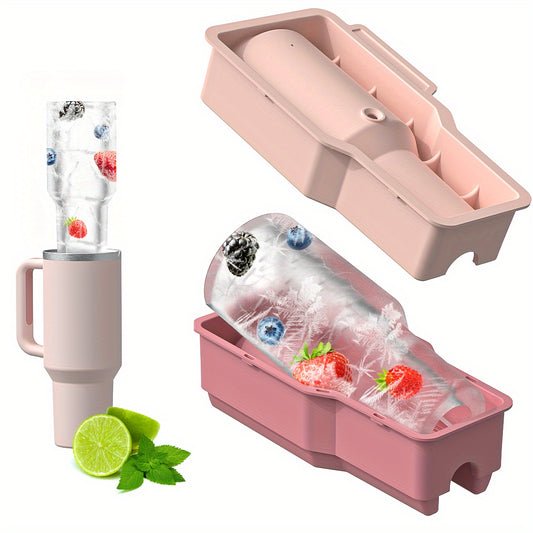 1pc Large Silicone Ice Cube Mold for 30-40oz Tumblers, Easy-Release, BPA-Free, with Lid and Storage Box for Whiskey and Cocktails