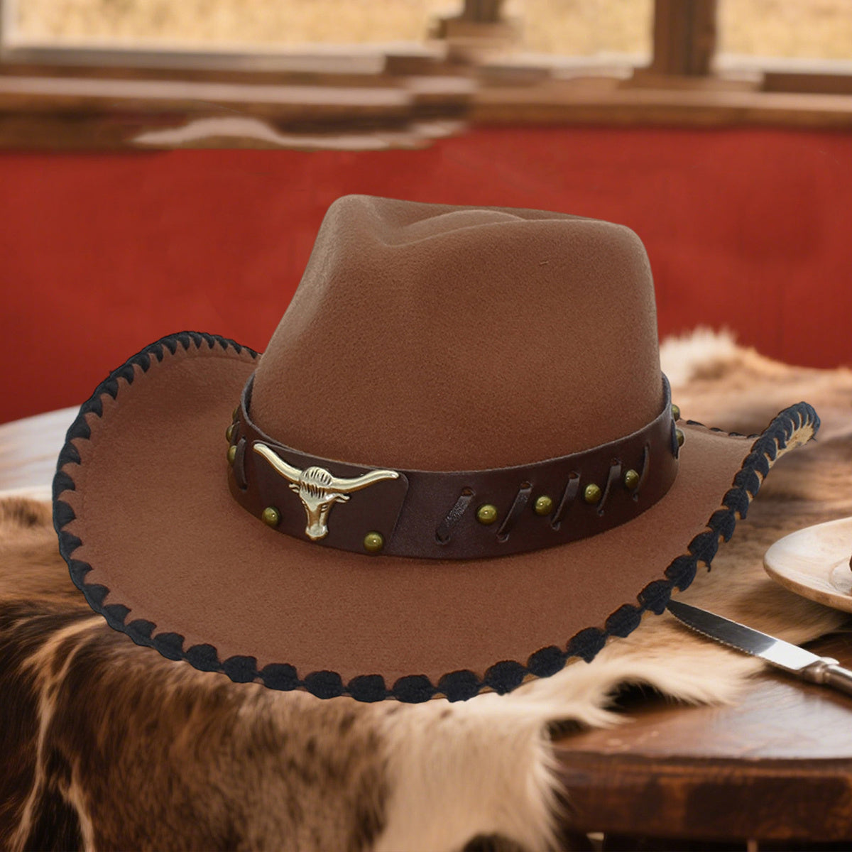 Fashion Cowboy Hat for Music Festival Adult Unisex Party Cowgirl Hat Large Travel Caps Halloween Costume Headwear