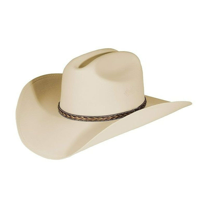 Western Cowboy & Cowgirl Hat Wide Brim Front Pinch Style White