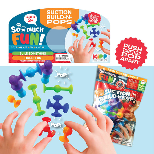So Much Fun! Fidget Build-N-Suction Pops - 1 Pack/ 12 Pieces