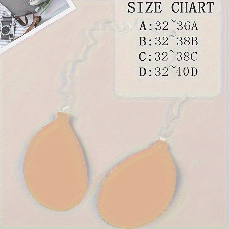 Women'S Sexy Non-Slip Invisible Bra - Wire-Free Seamless Undergarment with Removable Strap, Lightweight Everyday & Special Occasion Bra for Wedding, Swimsuit, Backless Dresses - Discreet Under Clothing - Perfect Gift for Her,
