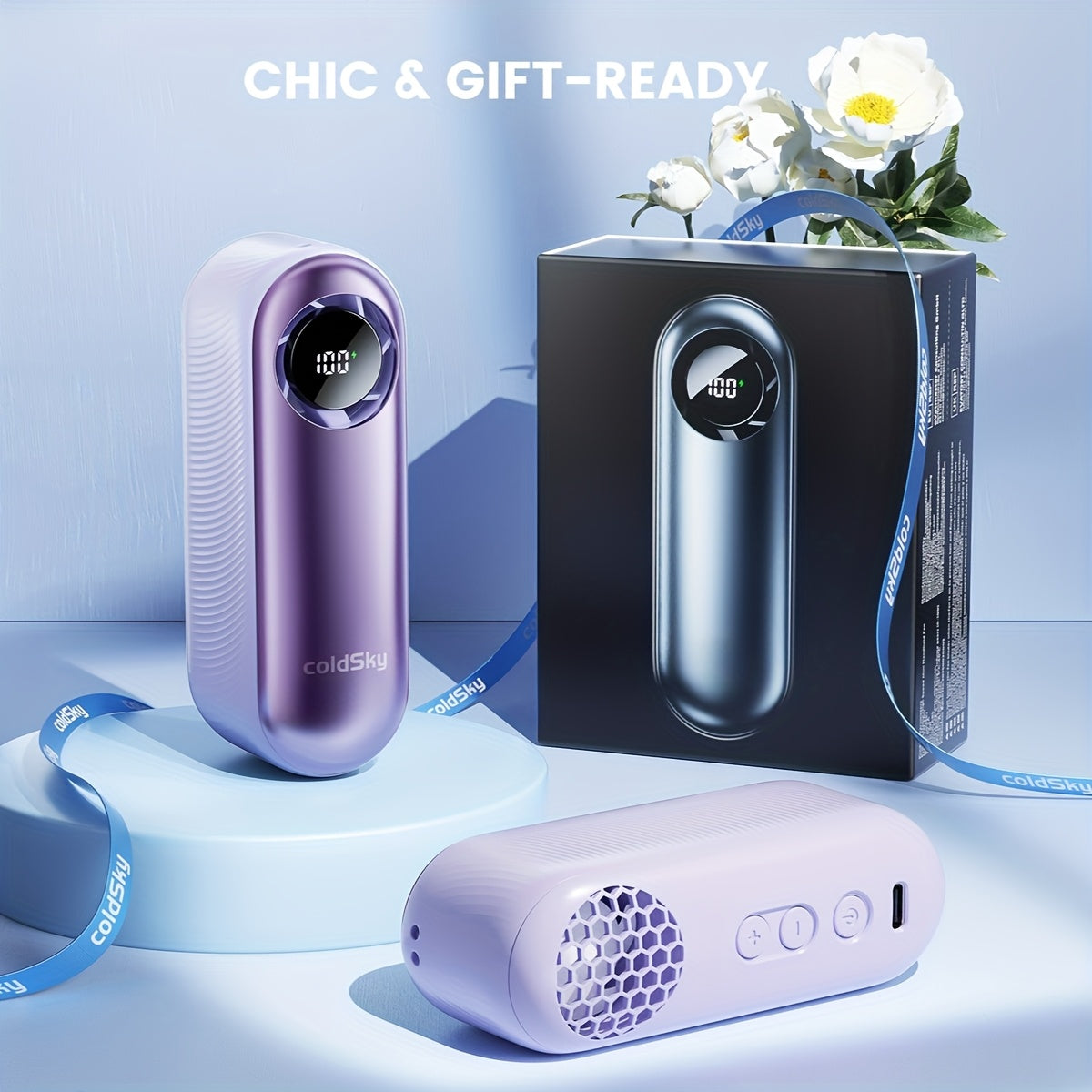 Handheld Portable Turbo Fan, 16000 RPM Small Fans Portable Cooling, 4000mAh USB Rechargeable Personal Battery Operated Mini Small Pocket Fan with 1-100 Speeds for Travel, Outdoor, Vacation, Concerts