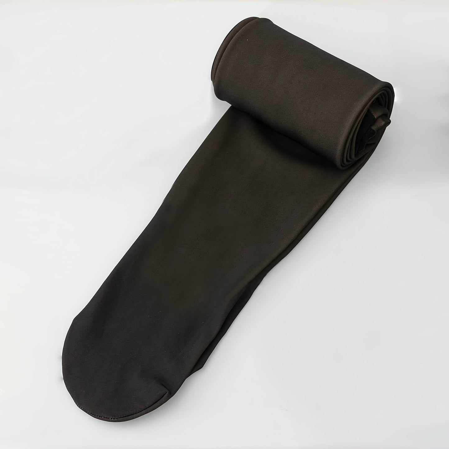 1pc Girls' High Elasticity Breathable Tights - Solid Black, Skin-Smooth Touch with Cloud-Like Fleece Inside, Perfect for Fall/Winter Casual Wear, High Waisted Tights