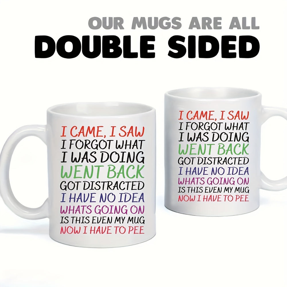 1 Fun 11 Oz Ceramic Coffee Mug with Humorous Quotes - Unique Inspirational Gifts for Men And Women - Perfect for Offices, Parties, Valentine's Day, Birthdays, Christmas And Novelty Gift Ideas, Coffee Bar Accessories