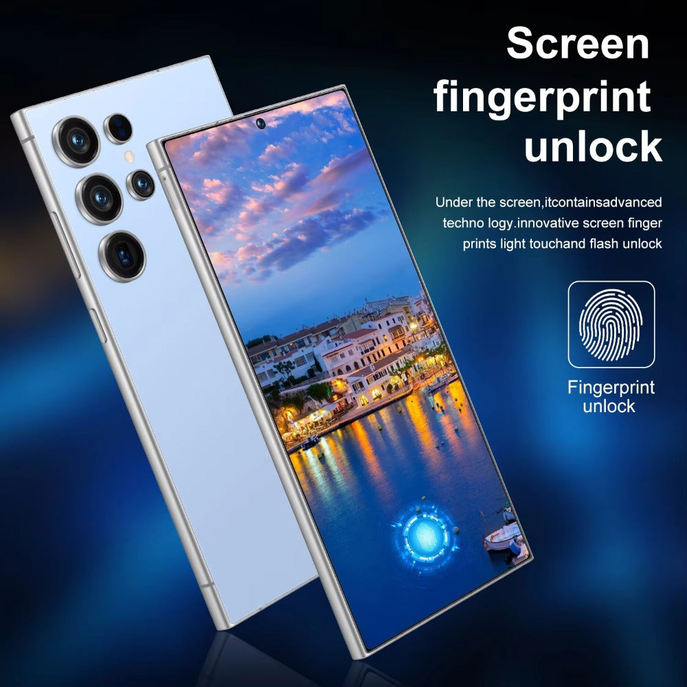 2025 Latest Smart Unlock Phone with Built-in Pen, 8GB+256GB Expandable Memory, 5G Unlock Android 13 Smartphone, 6.8-inch Display, 1080X1920 Video Resolution 2k, 6800mAh Battery, Dual SIM Card Slot, Face Recognition, Fingerpri