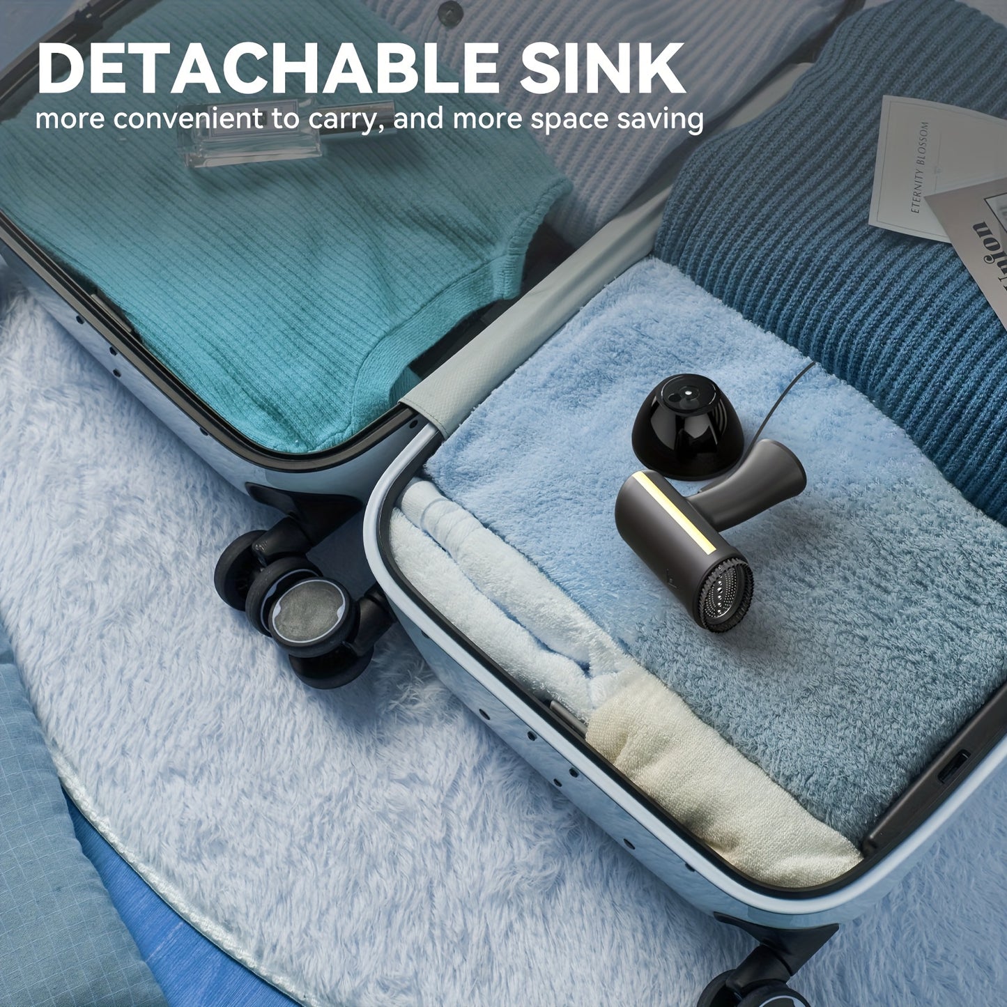 1100W High-Power Handheld Hanging Ironing Machine - Portable Steam Iron with 300ml Large Capacity Water Tank, 20S Fast Fogging, Stainless Steel Panel & 110V Plug for Home & Travel, Wrinkle Removal for All Clothing Fabrics, Tr