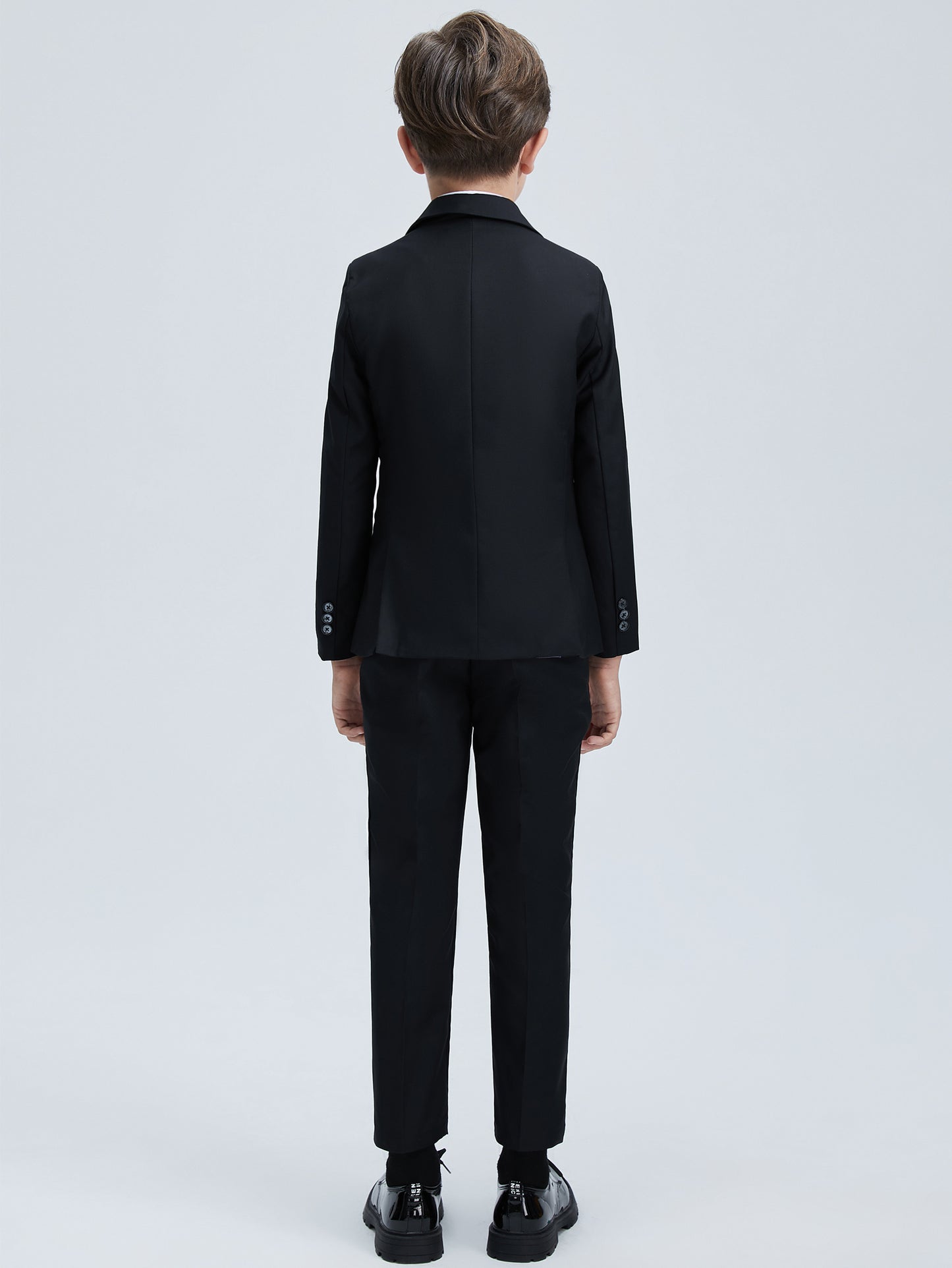 Back to School Season Boy's Formal Suit Set Slim Fit Blazer & Shirt & Pants & Vest & Tie 5pcs Set for Wedding Ring Bearer Birthday Party Speech Prom Dress Youngsters Tuexdo Outfits Black Wine Red Dark Gray, Ring Bearer Attire