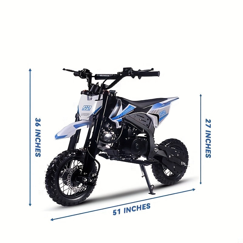 Gas Dirt Bike | 110cc 4-Stroke Engine | 6.7 HP, 8000 RPM | Carbon Steel Frame | Electric Start | SAE 10W | 74.39oz Fuel Tank | Durable Design for Off-Road Adventures, Offroad Biking | Dynamic Graphics | Rugged Tires