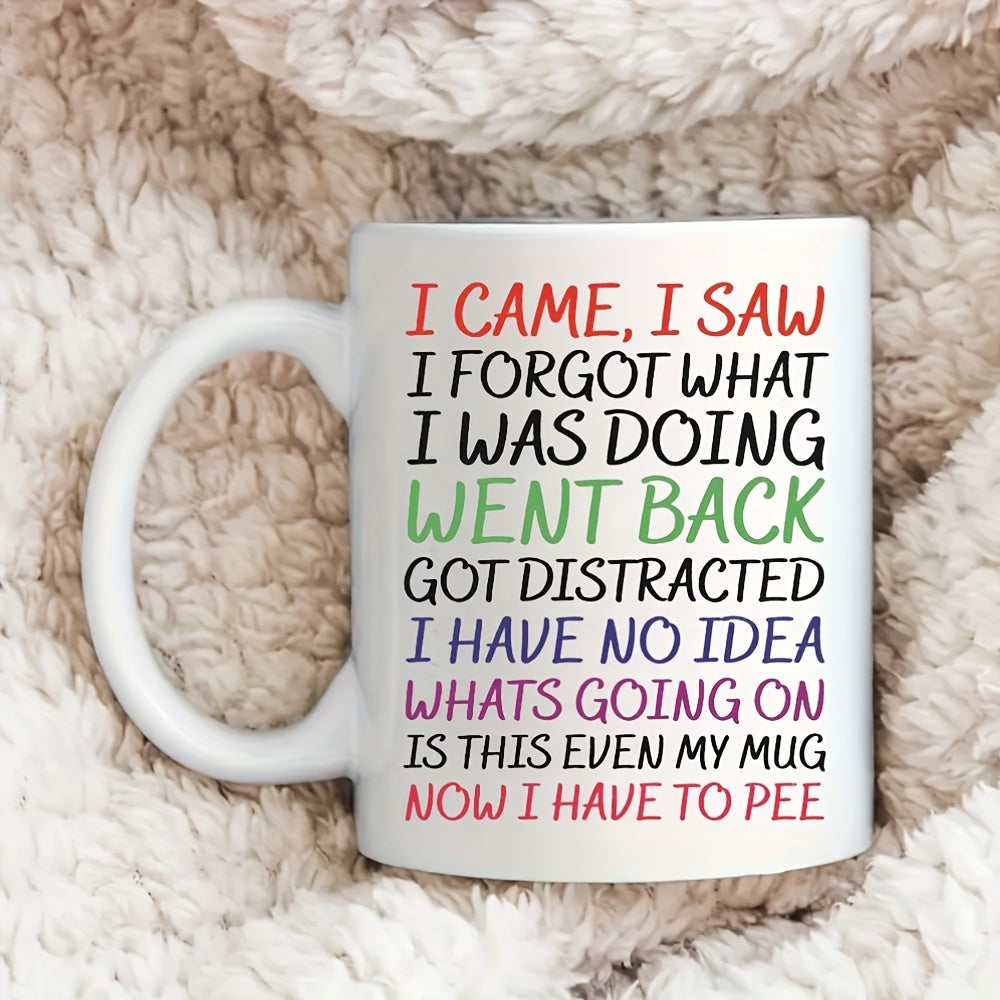 1 Fun 11 Oz Ceramic Coffee Mug with Humorous Quotes - Unique Inspirational Gifts for Men And Women - Perfect for Offices, Parties, Valentine's Day, Birthdays, Christmas And Novelty Gift Ideas, Coffee Bar Accessories