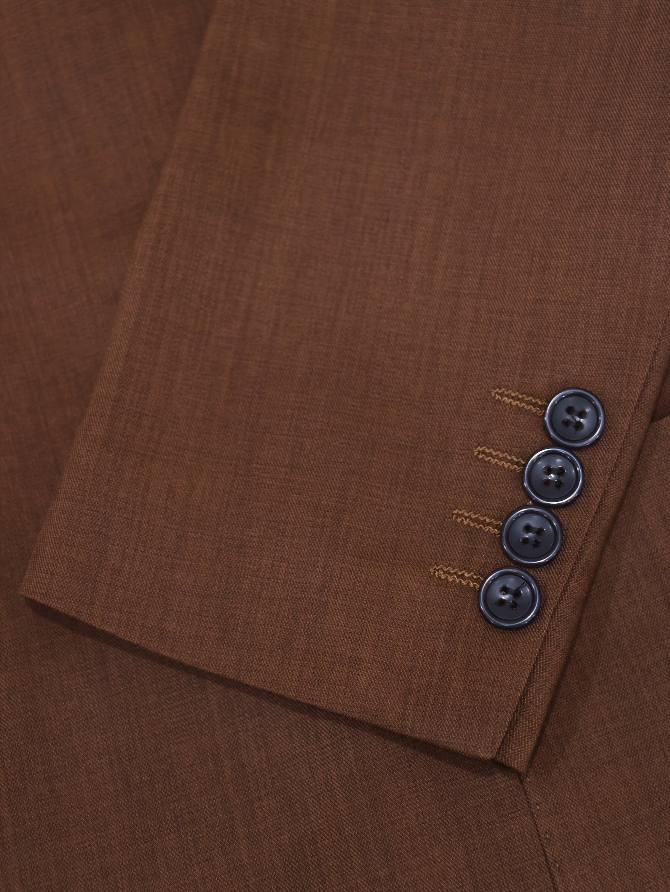 Men'S Brown Double-Breasted Blazer with Notch Lapels - Casual Business Suit for Weddings, Graduations & Parties, Solid Color, Long Sleeves, Regular Fit, Spring/Fall Wear, Wedding Attire, Classic Style, Nonstretch Fabric