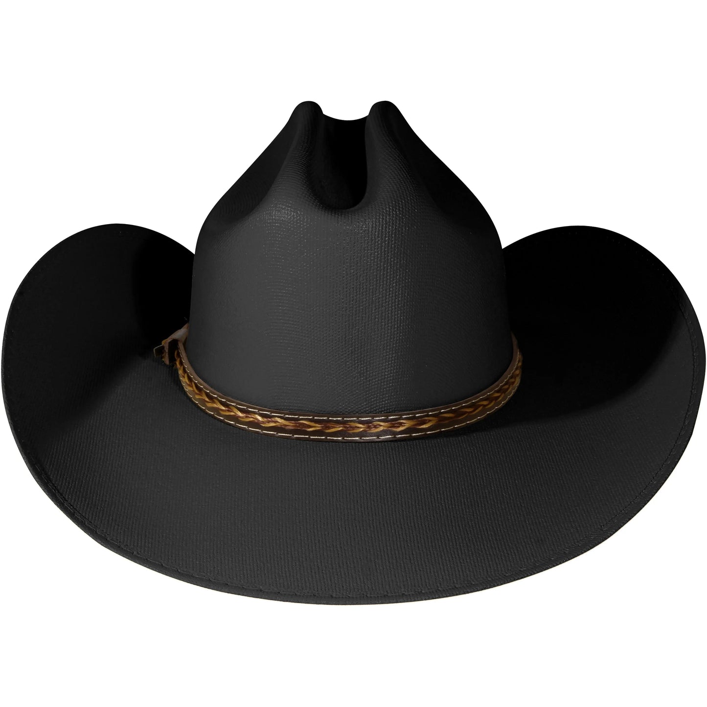 Western Cowboy & Cowgirl Hat Wide Brim Front Pinch Style White