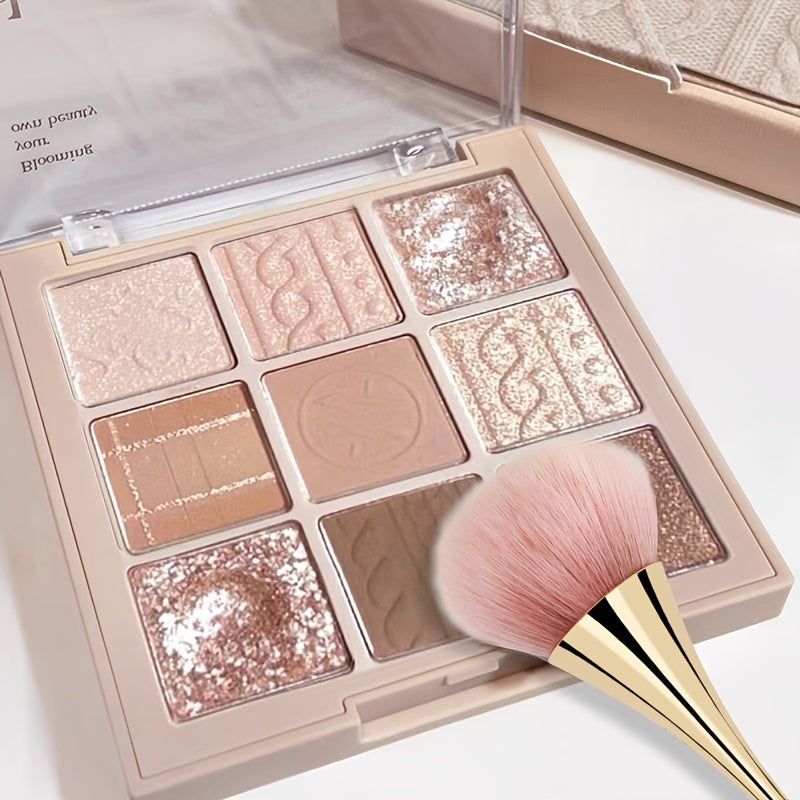 9-Color Chocolate Eyeshadow Palette - Fine Glitter, Long-Lasting, Shimmer & Matte Finishes, Pink & Brown Tones, Lightweight ≤3.38oz, 9-18 Shades Eyeshadow Set