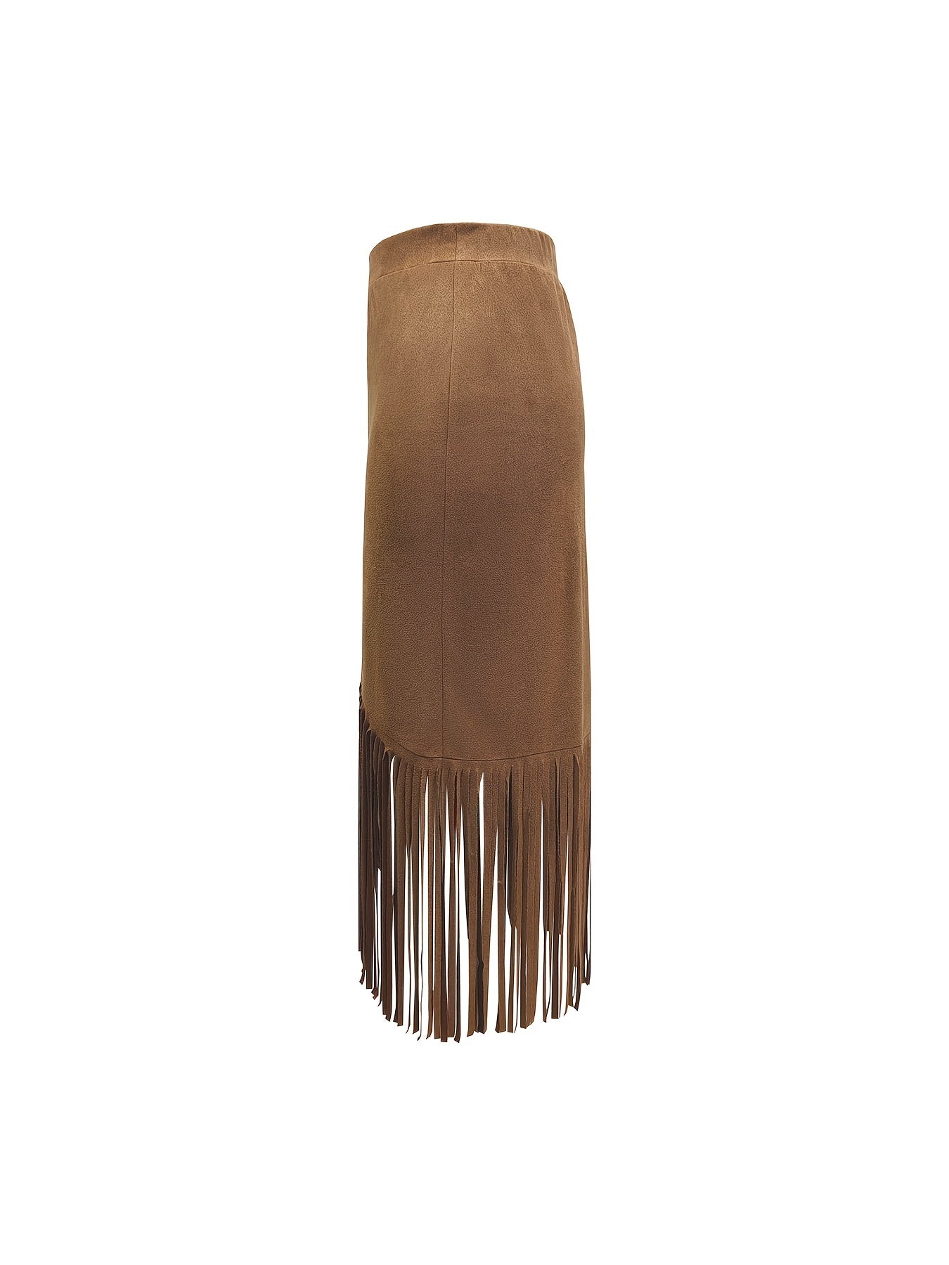 Women'S Vintage Western-Style Fringed Mid-Length Skirt