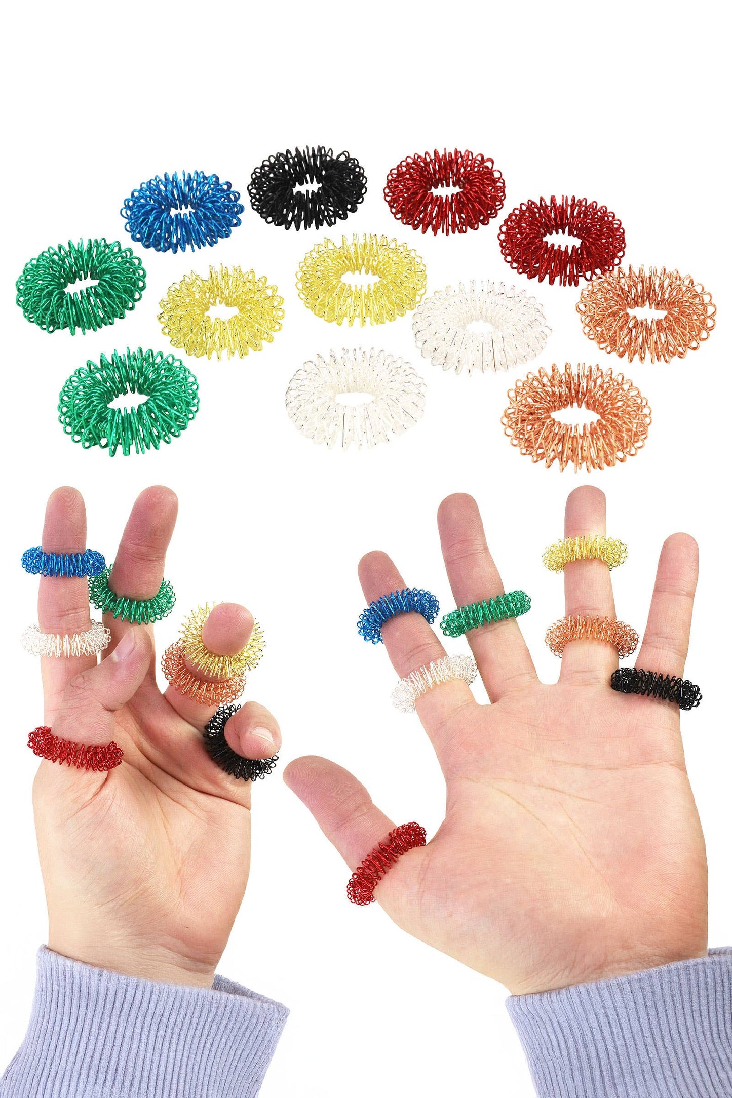 Spiky Acupressure Ring - 12 Pcs / 1 Bag
