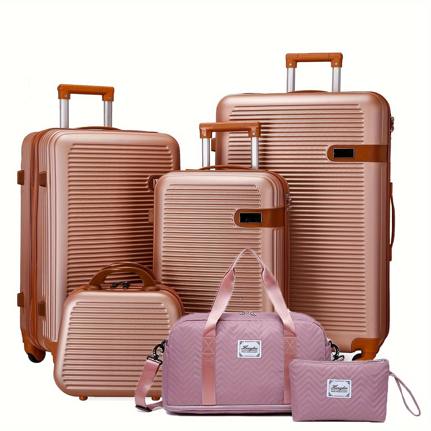 [Explosion-proof ABS Luggage] Four Piece Set Of ABS Luggage - Explosion-proof Zipper, Universal Wheels, Luggage Compartment, Travel Box, And Expandable Anti Scratch Luggage 13+20+24+28 Inch