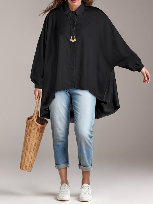 A Loose-Fitting Solid Color Button-Up Shirt, Lightweight And Relaxed, Perfect for Casual Outings Or Beach Vacations in Spring, Summer, And Autumn Women'S Fashion.