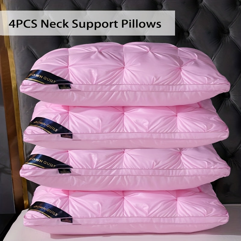 2pcs (Buy One Get One Free/ 4pcs Buy Two Get Two Free) Luxury Hotel Quality Neck Support Pillow, 19x29 inches - Soft Quilted Polyester Pillow, Provides Deep Sleep and Neck Support, No Extra White Space Theme Pillow, Comfortab