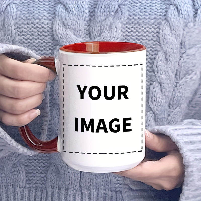 15OZ Inner Color Color Handle Mug Coffee Cup Customized Cup Different Pictures Can Be Customized Your Cup Is Your Way