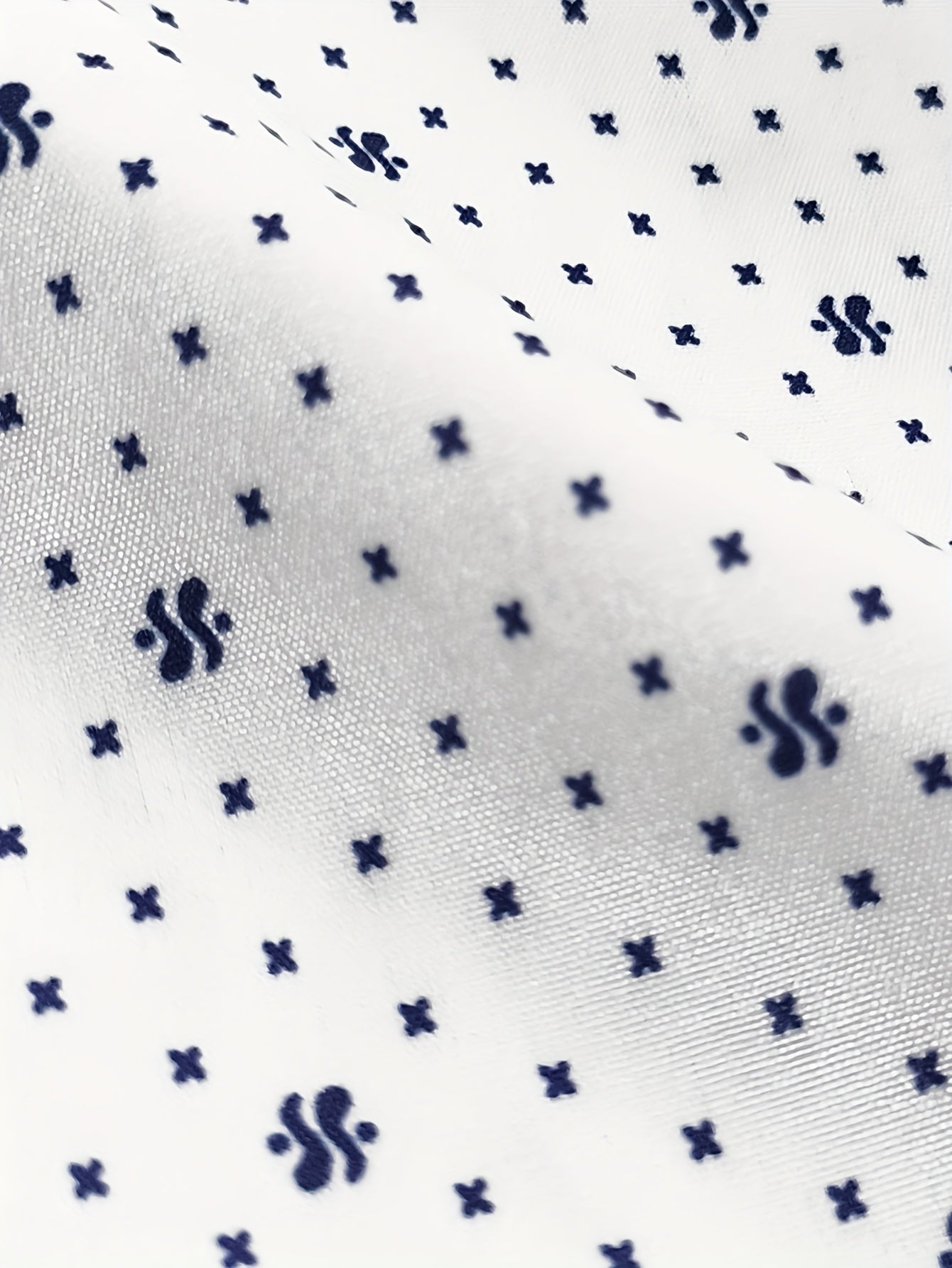 Men's Formal & Everyday Button-Up Shirt - Classic White with Black Dot Pattern, Easy-Care Non-Stretch Fabric, Long Sleeve Dress Shirt for Office, Formal Events, Casual Outfits - Ideal Gift for Dad, Husband, Boyfriend, Fathers