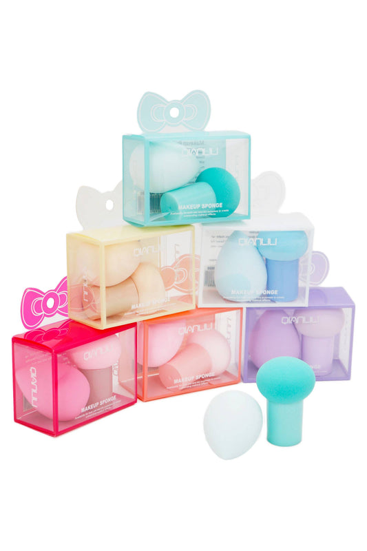 Pastel 2 Ct Makeup Blender Puff Sponge - 12 Pcs