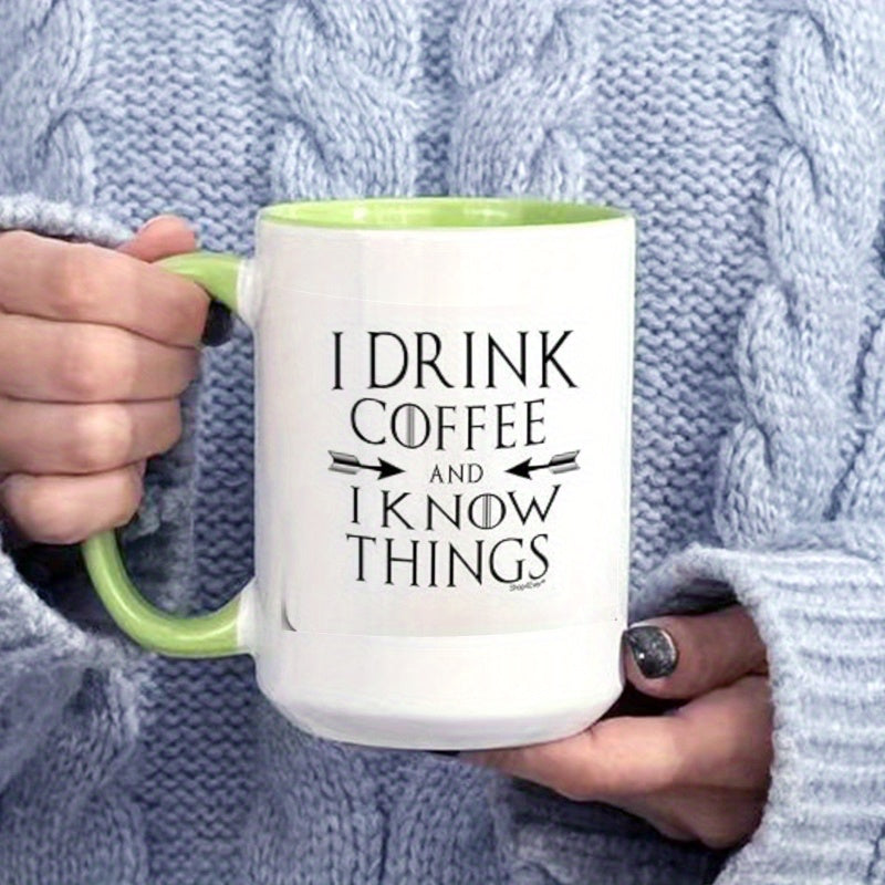 15OZ Ceramic Mug Coffee Cup Green, Red, Blue with Picture Cup Father'S Gift Mother Brother Sister Gift Festival Gift