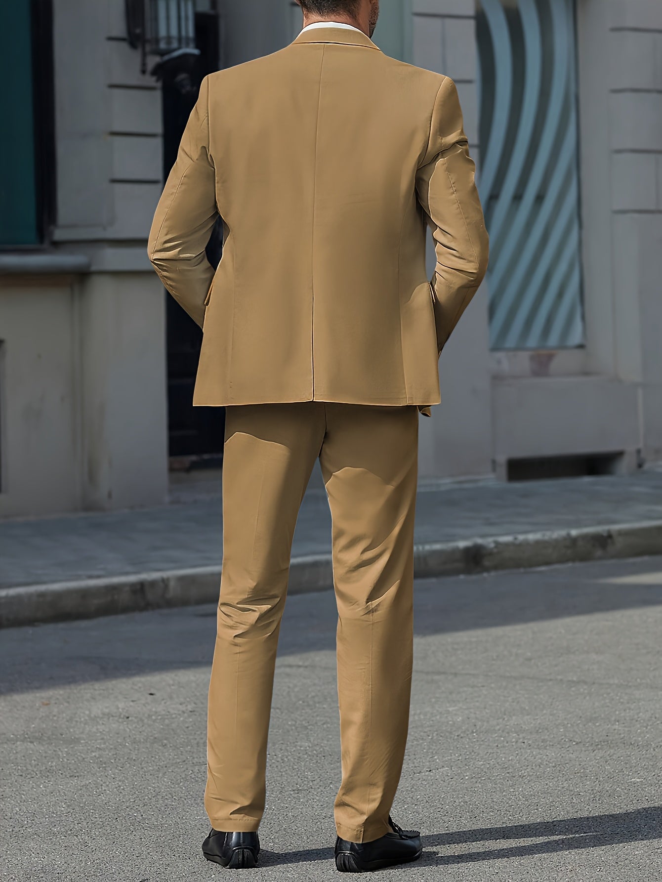 Men'S Single-breasted Suit - 2pcs Suit -- Fashionable Orthodox Business Attire - Suitable For Weddings - Interviews - Weddings - And Gatherings