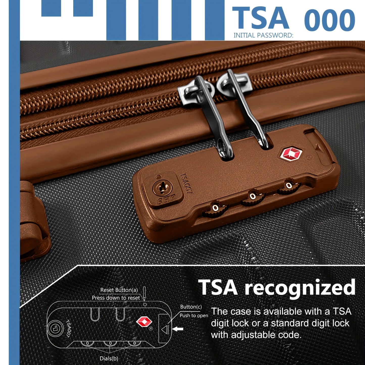 Luggage 6pcs Sets Hardside Expandable Suitcases (Only 24/28inch) with Spinner Wheels TSA Lock, Lightweight Travel Carry On Luggage Sets, ABS Large Capacity Travel Suitcase Set