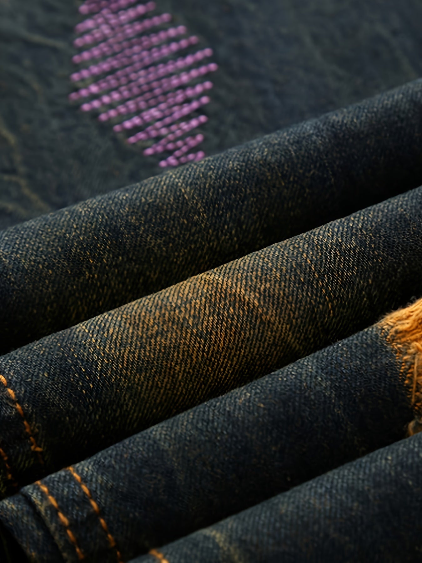 European And American Personalities Make Old Straight Retro Tide Pants Men'S Ripped Jeans