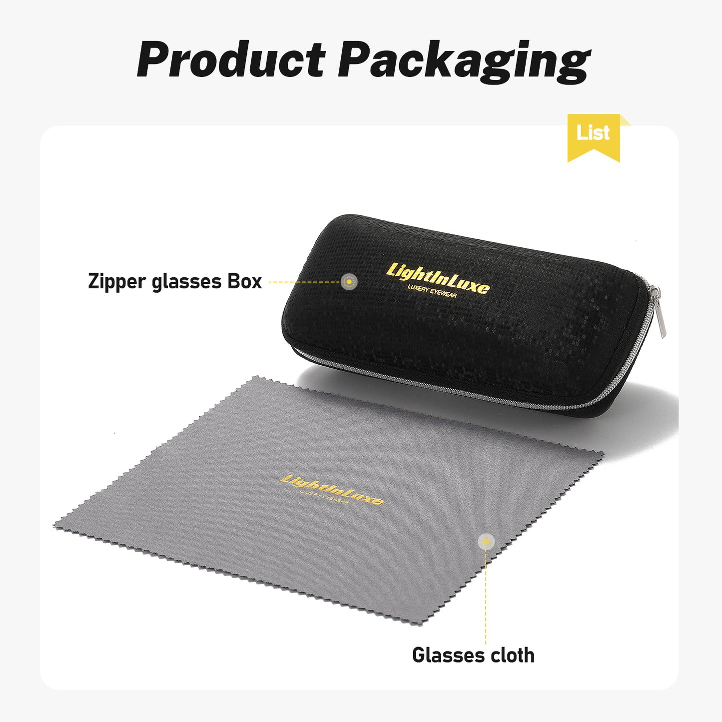 LightInLuxe Unisex Fashion Semi-Rimless Clear Glasses - Outdoor Leisure Anti-Blue Light Square Clear Glasses with Golden Accents, Casual Style, Anti-Glare Lenses, Comfortable Fit, Outdoor Glasses|SemiRimless Glasses|Durable G