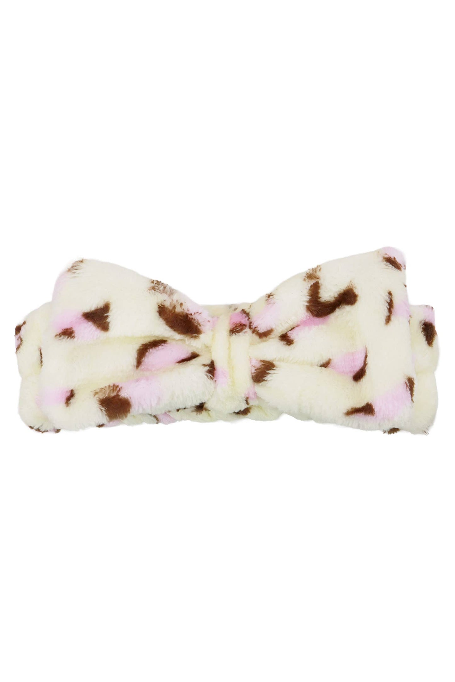 Leopard Bow Spa Headband – Soft Fleece Makeup Headband