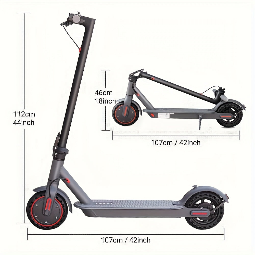 LADPED Electric Scooter LP80, 350W 36V, 8.5" Solid Tires, 19 Mile Range And 3 Modes, High Speed For Teens And Adults, Foldable And Height Adjustable, Designed For Beginners- Ideal For Travel, City Streets, Parks, Or Campus Pa