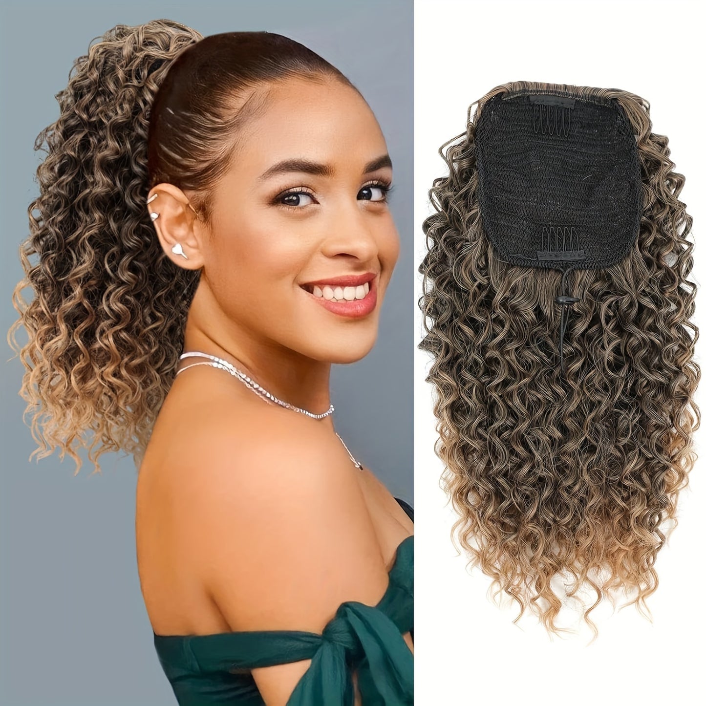 10/14/18inch Chic Kinky Curly Ponytail Extension for Women - Natural Look, Easy Clip-In Hairpiece, Long Ponytail Clip, Ponytail Extension Short Wavy Claw, Straight Claw Clip Ponytail, Extra Thick Ponytail Extension, Ponytails