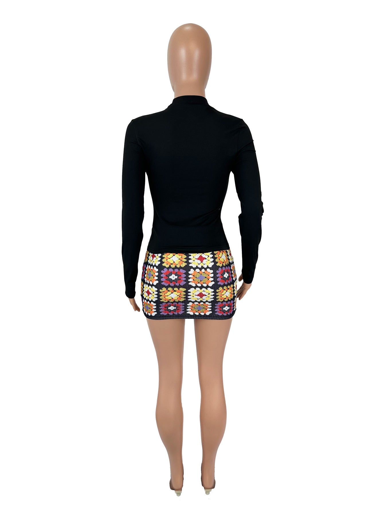 [Hot Selling, Hoodie Skirt Set] Hot Selling Women's Fashion Casual Solid Color Long Sleeve Hoodie Geometric Color Block Short Skirt Set | D9716 Egg Tart Targeted European and American