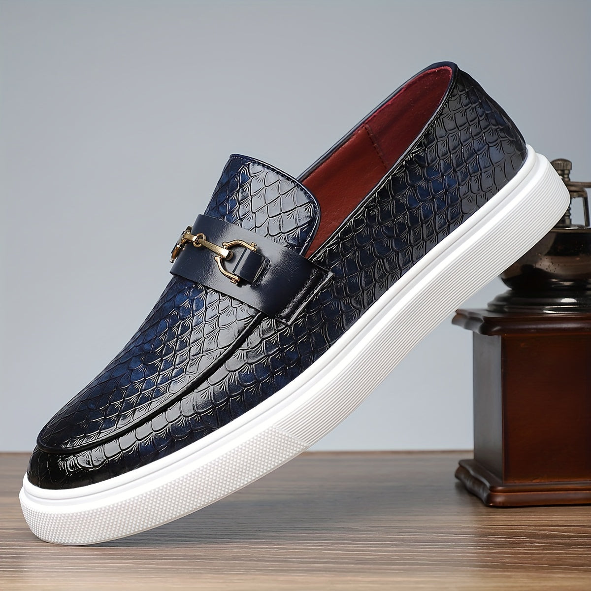 26053 Men's Business Casual Slip-On Shoes with Smooth Finish, Soft Insole, Perfect as a Gift