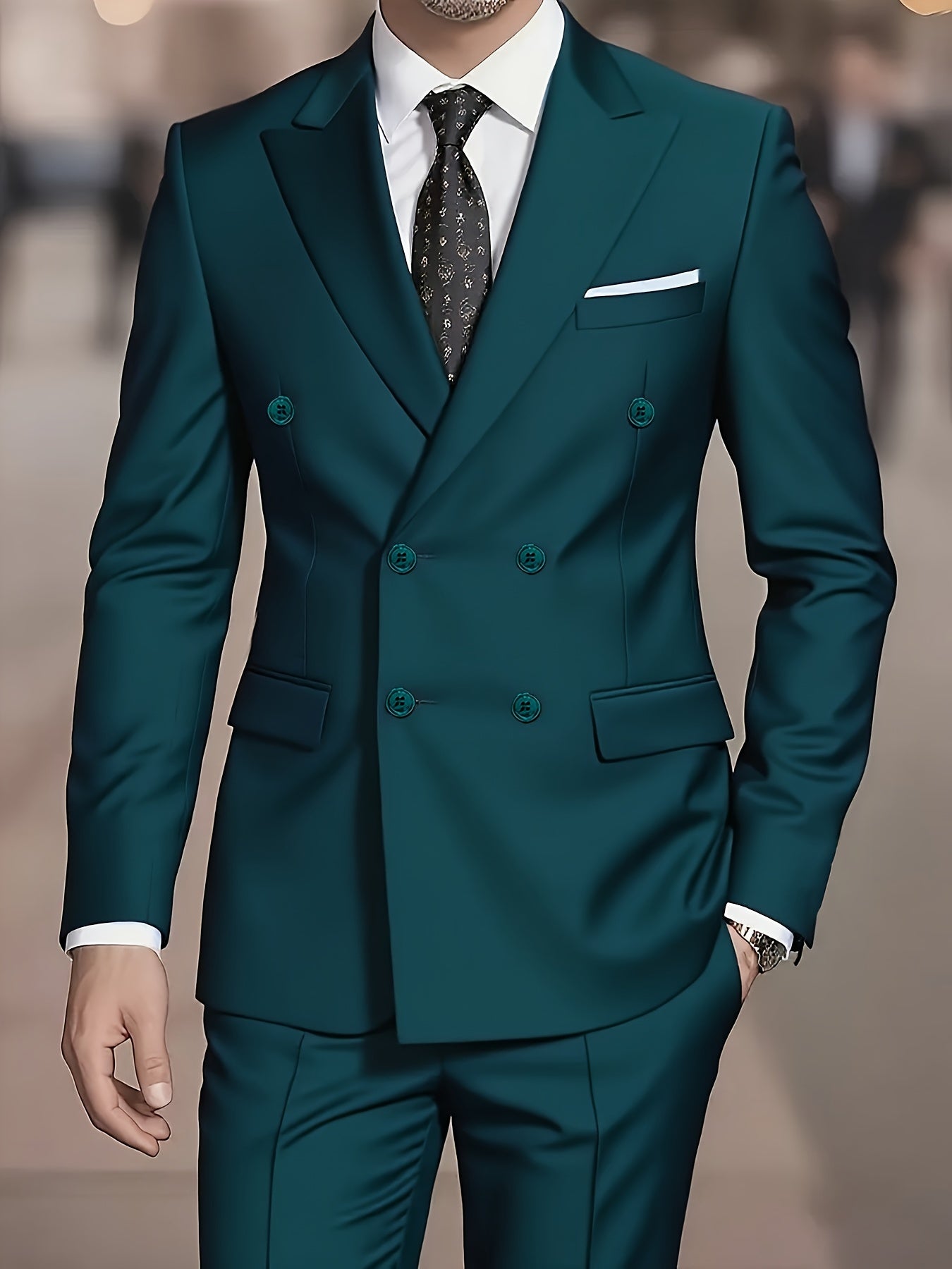 Men's Double-Breasted Suit