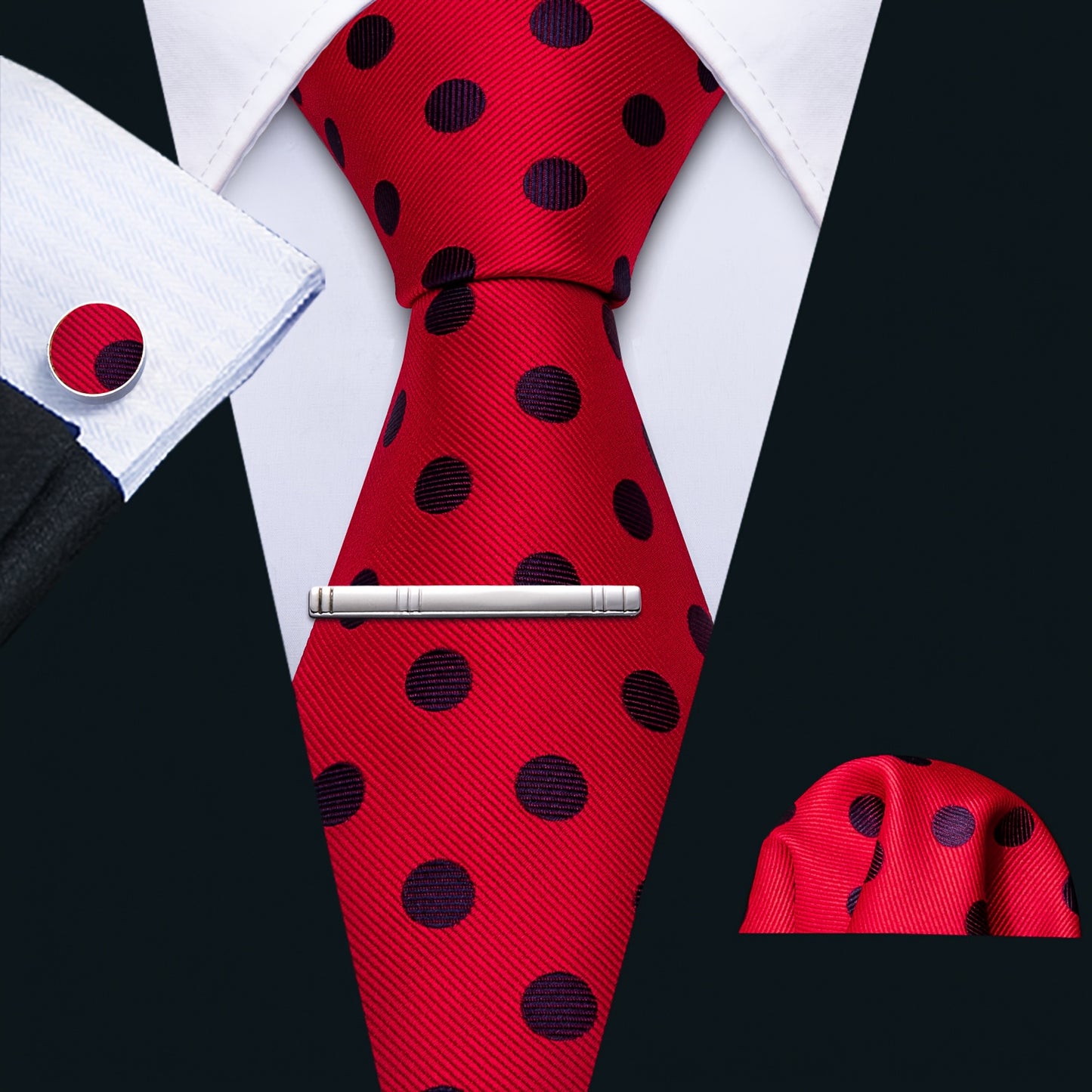 LINEZISEID 3pcs/set Men's Silk Classic Floral Necktie with Hanky And Cufflinks for Business & Wedding, Father's Day Gift, Paisley Ties for Men, Novelty Ties for Men, Special Occasion, Business Attire, Paisley Design, Elegant