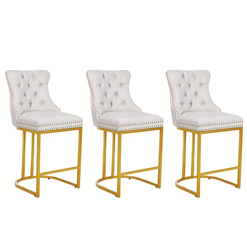 [Modern Bar Stool] 2/3/4pcs Set Modern Bar Stool - Performance Fabric Island Height for Home Kitchen