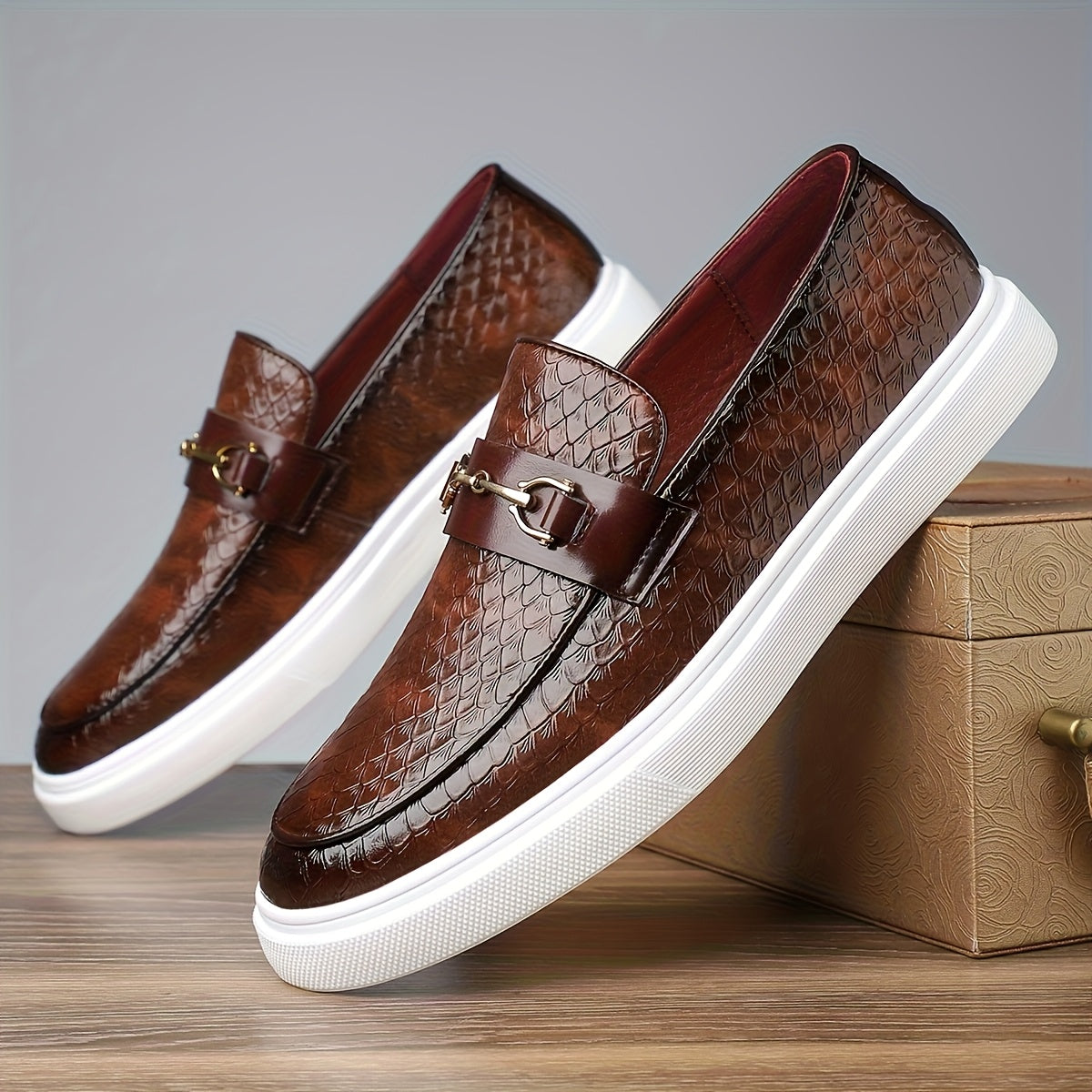 26053 Men's Business Casual Slip-On Shoes with Smooth Finish, Soft Insole, Perfect as a Gift