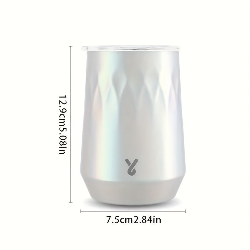 14oz Stainless Steel Wine Glass - Leak-Proof, Reusable, Hand Wash Only, Perfect for Everyday Drinks, Everyday Drinkware | Modern Wine Glass | Durable Drinkware