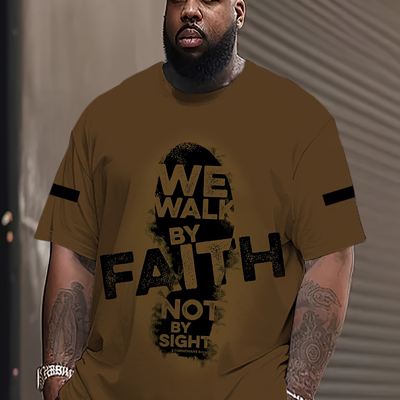 We Act on Faith Not Sight 4 Full Body Print 3D Men's and Women's T-shirts, Sports T-shirts, Faith Shirts, PLUS SIZE