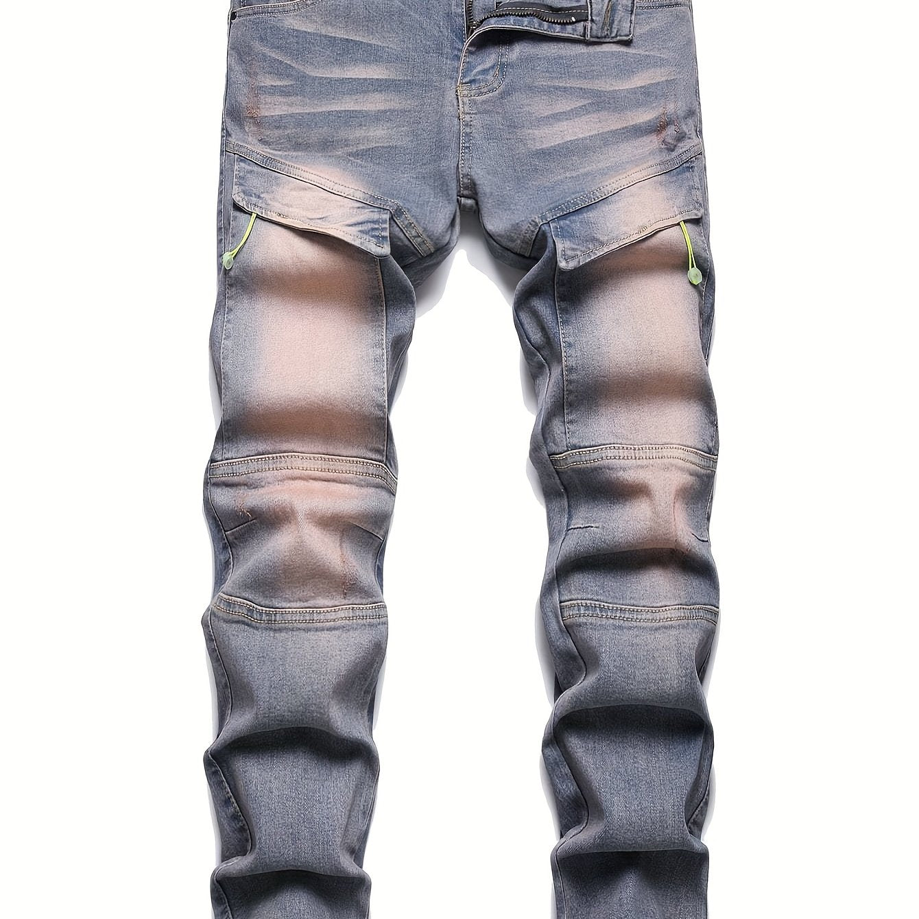 Light Blue Slim Fit High-end Versatile Jeans Suitable For Outdoor Home Essentials. The Size Runs Small, So We Recommend Ordering One Size Up.