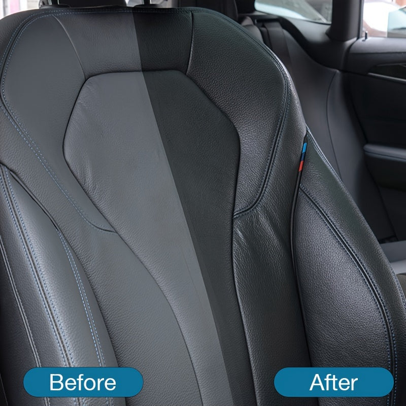 [Car Refurbishment Cream] Glossy Black & Red BINZI Interior Car Refurbishment Cream - 100ml, Dashboard Wax, Seat Restoration, Tire Shine, Before-and-After Results Shown for Car Interior Renewal